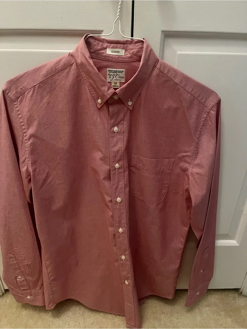 J.Crew Mens Classic Button-Down Oxford Shirt - Pink